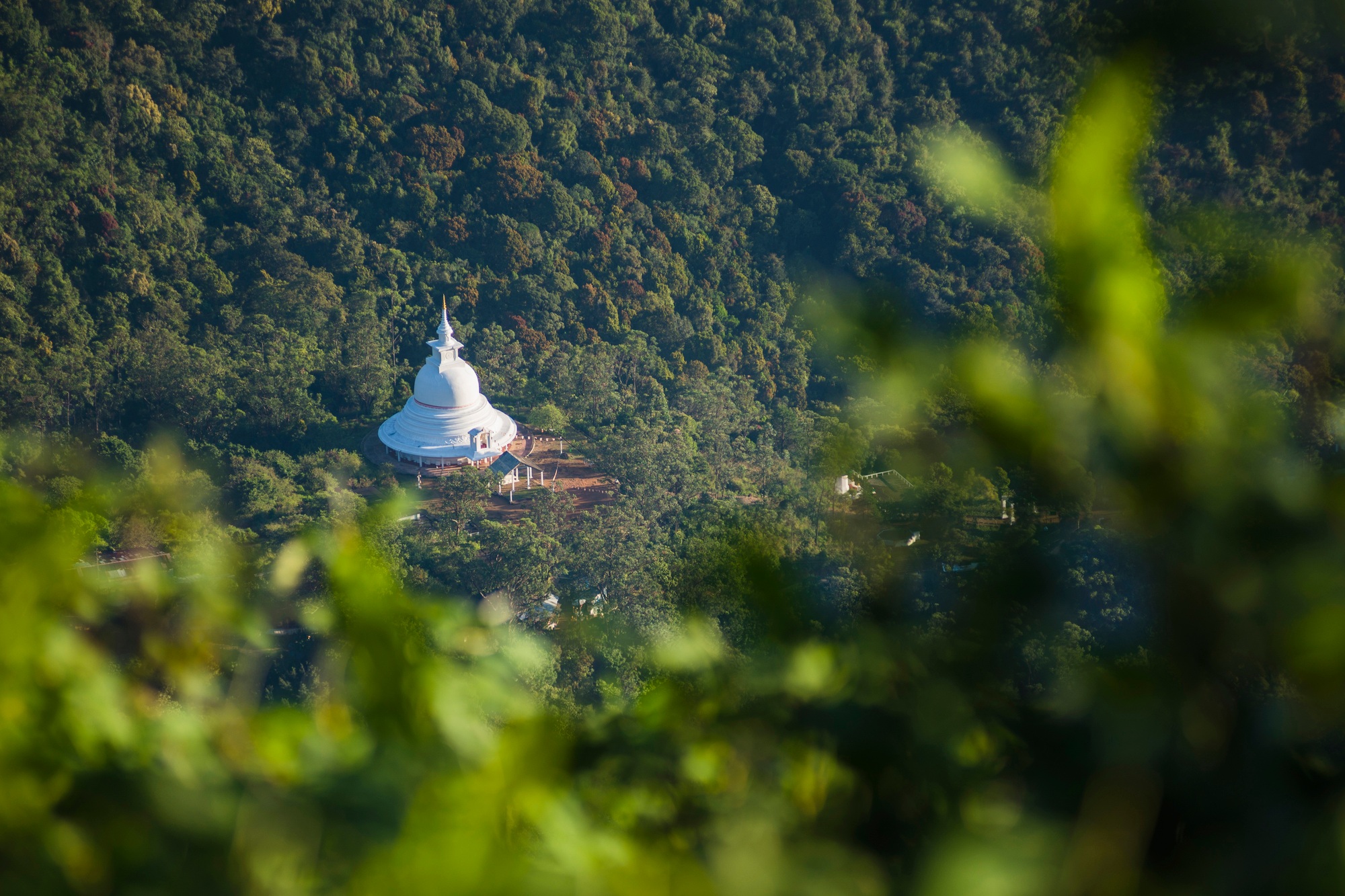Japan Sri Lanka Friendship Dagoba, seen from the climb up Adams Peak (Sri Pada) in the Central Highl
